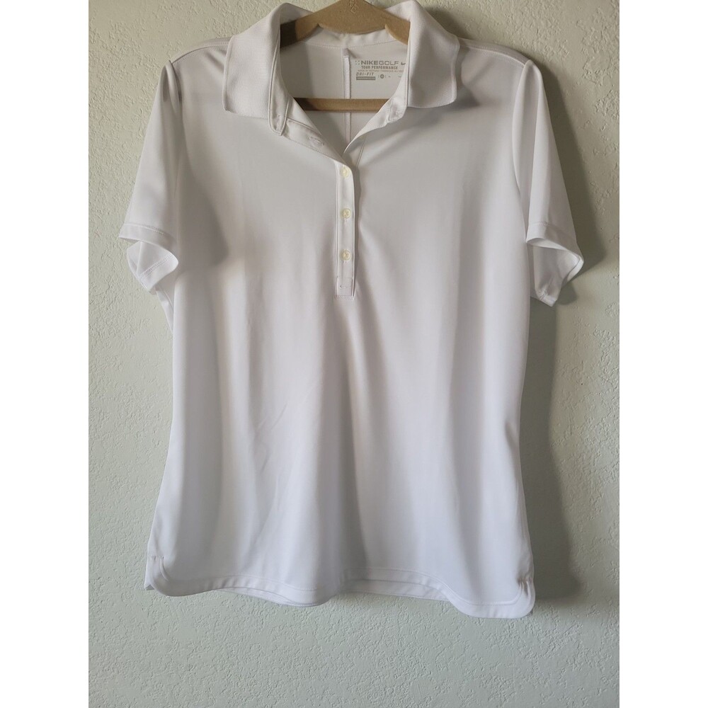 Womens Nike Golf Polo Shirt Size X Large Dri-Fit White New Not Tags